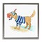 Stupell Industries Sandy Dog with Snorkel Framed Floater Canvas Wall Art Design by Geoff Allen